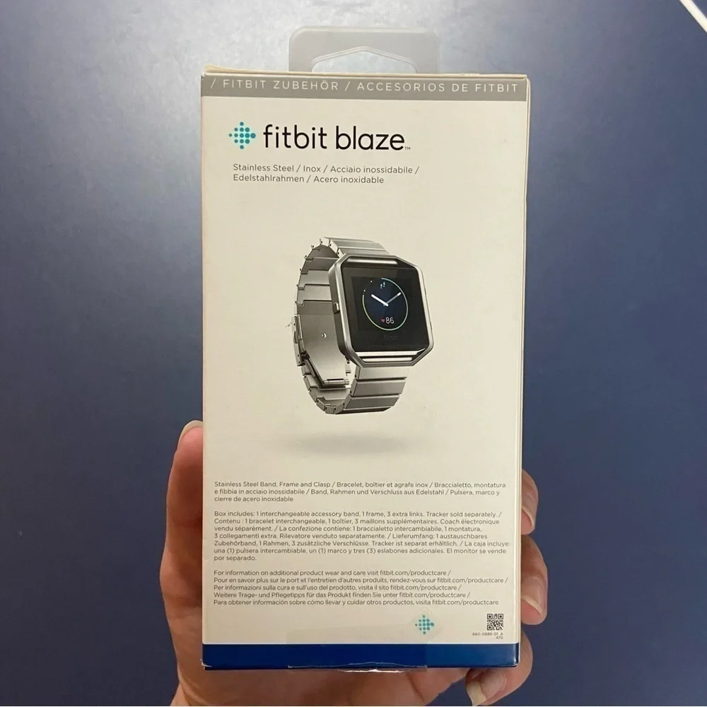 Fit Bit Blaze Accessory Stainless Steel Band NIB